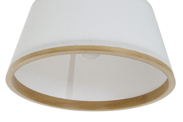 LAMPARA TECHO BAMBU POLIESTER 30X30X20 BLANCO - Imagen 6